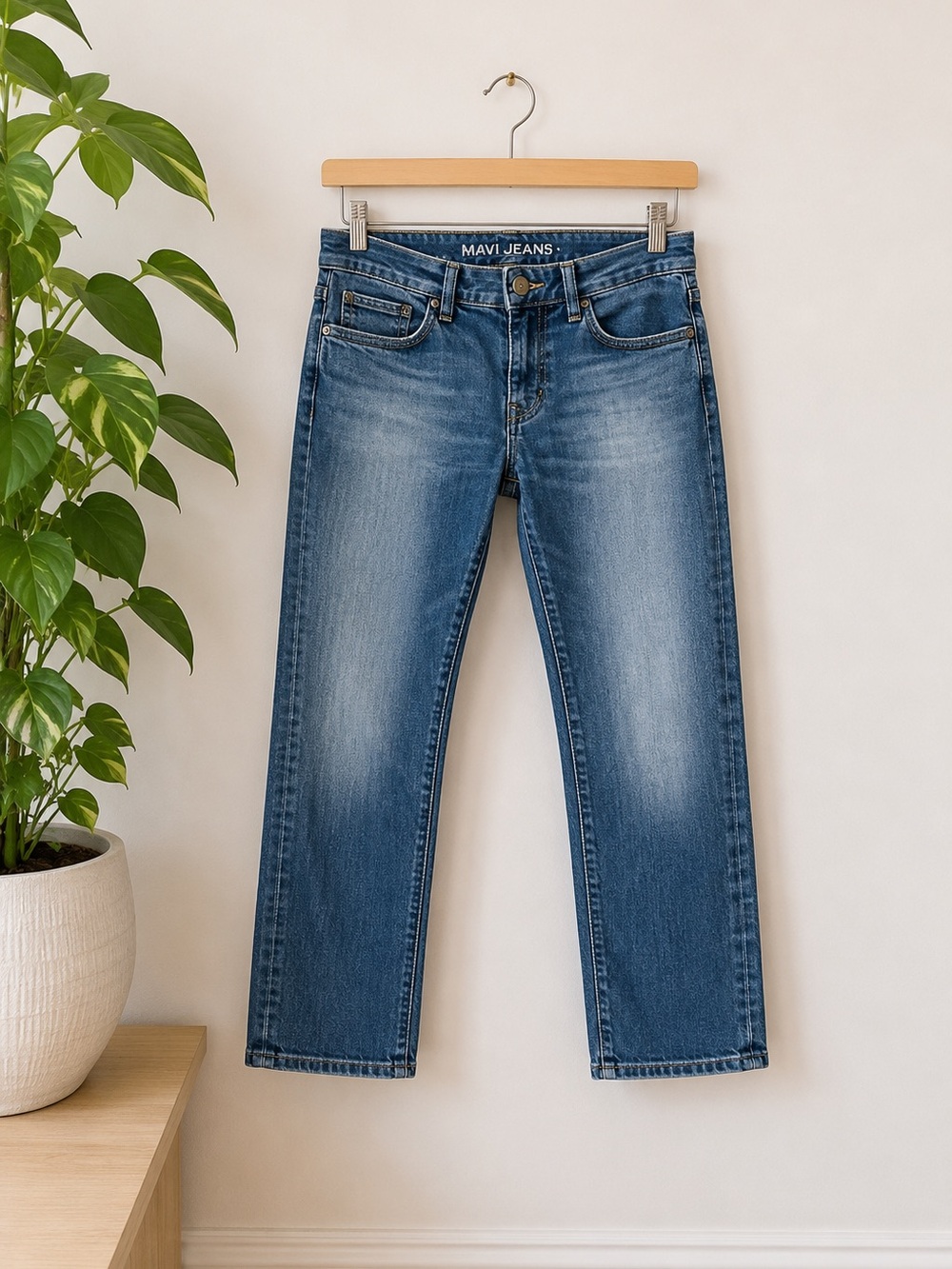 Mavi Women’s Straight Leg Medium Rise Blue Jeans Denim Sz 28/32 Y2K‎ Stone Wash - Picture 10 of 10